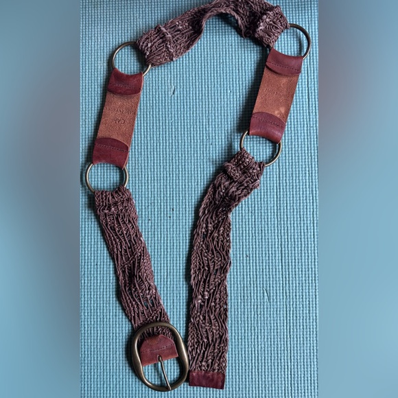 CAbi Maroon and Brown Woven Women's Belt - Picture 3 of 3